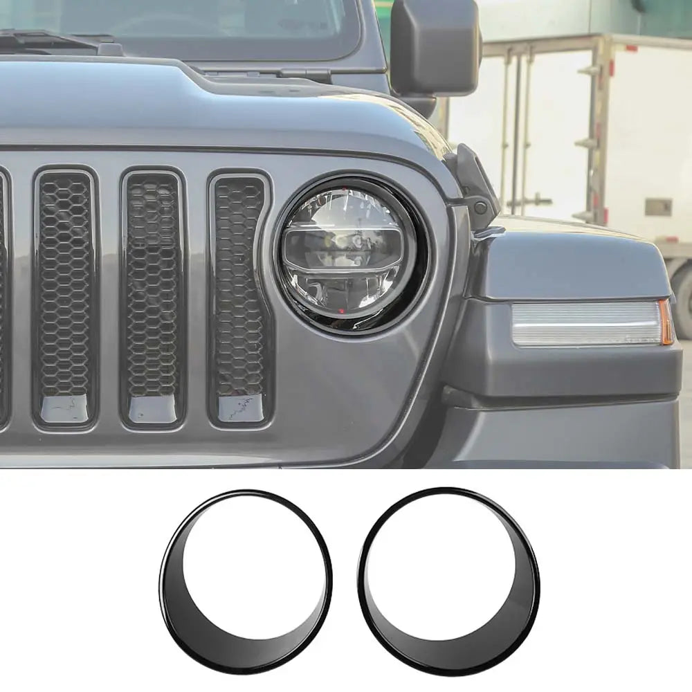 For 2018-2023 Jeep Wrangler JL Gladiator JT Rubicon Headlight Bezels Trim