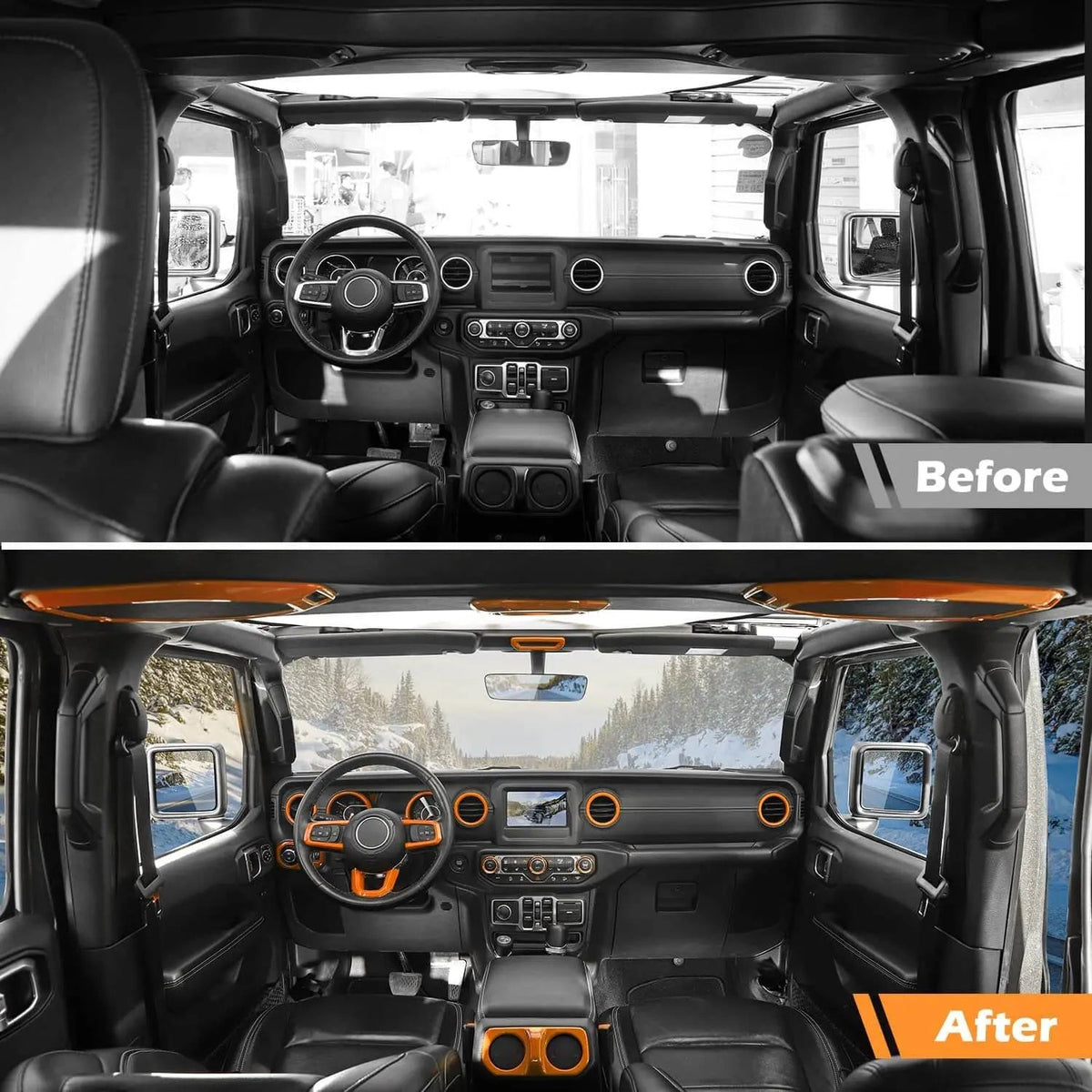 For 2018-2023 Jeep Wrangler JL JLU Gladiator JT 20PCS Full Set Interior Cover Trim Kit