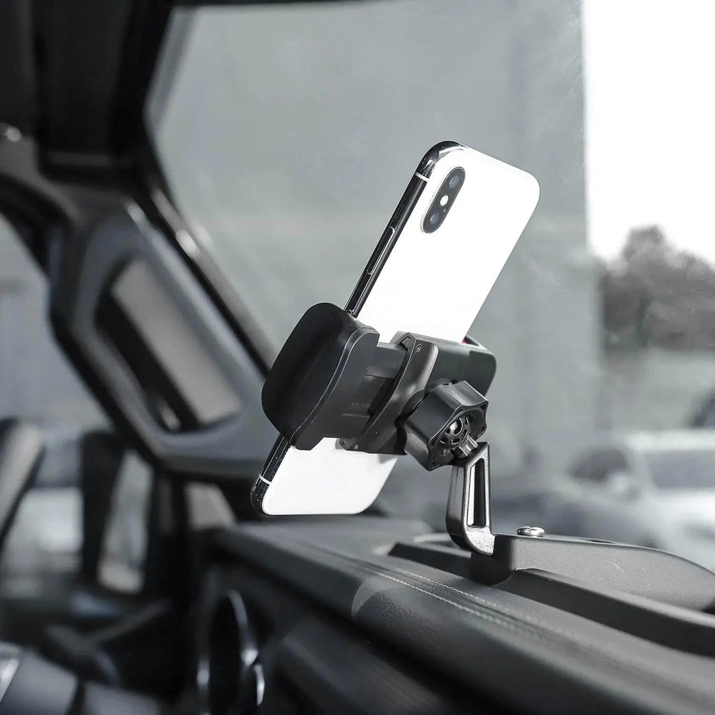 For 2018-2023 Jeep Wrangler JL JLU Gladitator JT Dash Mount Storage Tray with Phone Holder, Not for 4Xe