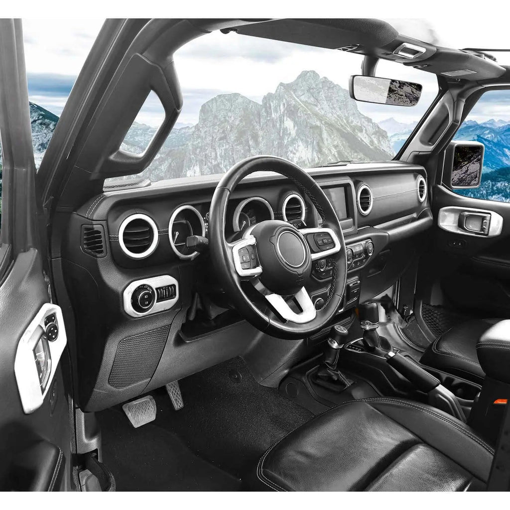 For 2018-2023 Jeep Wrangler JL JLU Interior Cover Trim Full Set Available Separately White