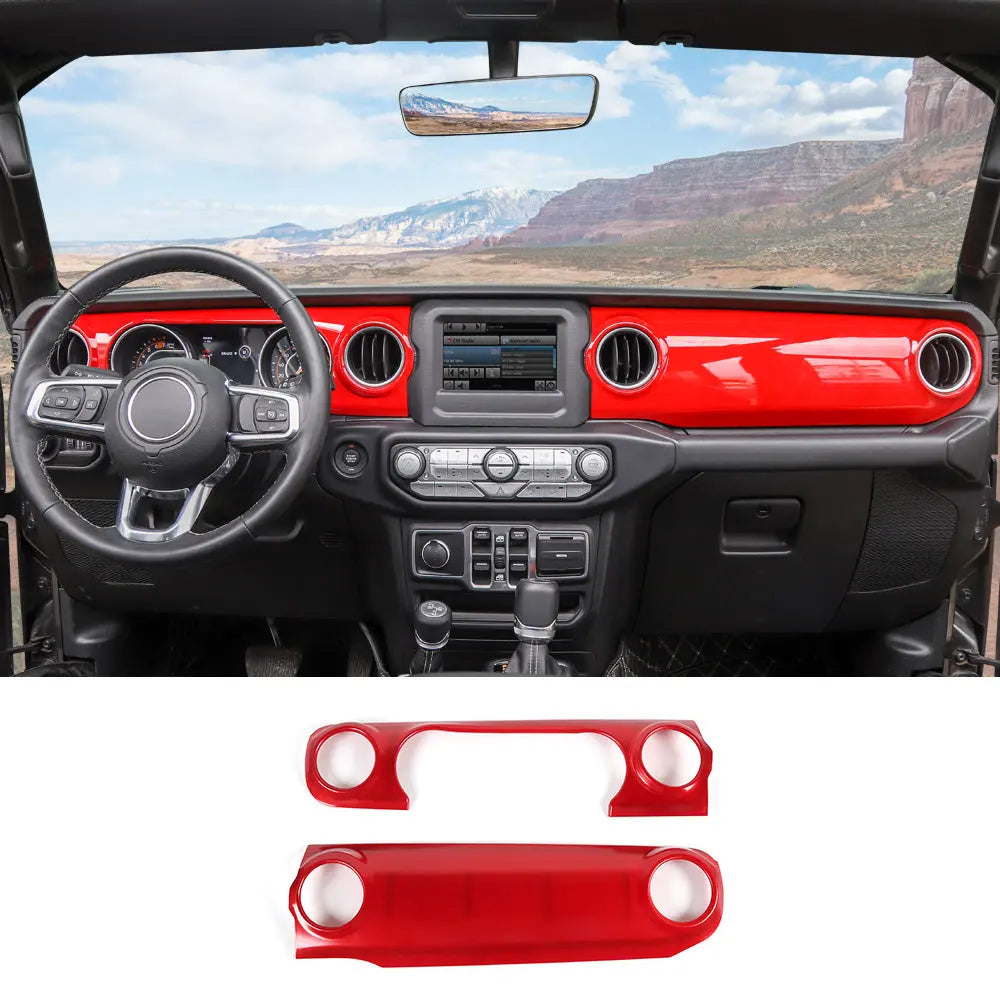 For 2018-2023 Jeep Wrangler JL JLU Interior Trim Full Set Available Separately Red