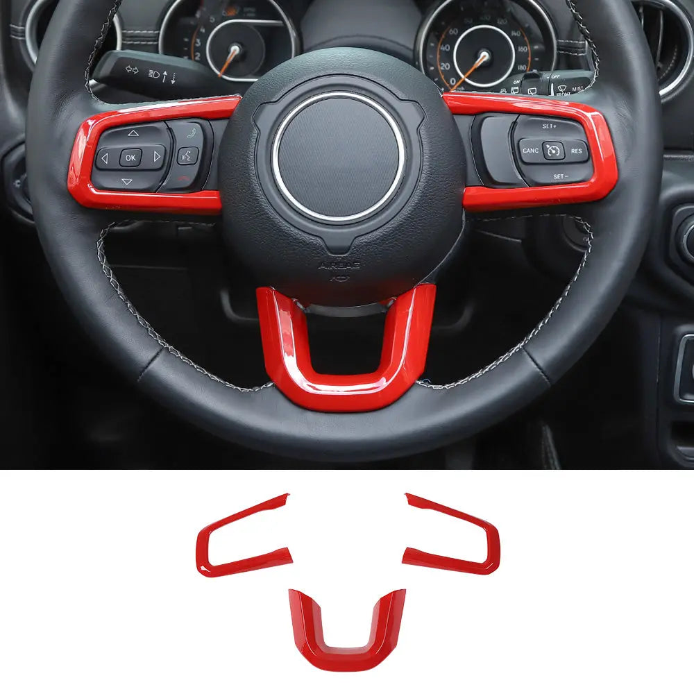 For 2018-2023 Jeep Wrangler JL JLU Interior Trim Full Set Available Separately Red