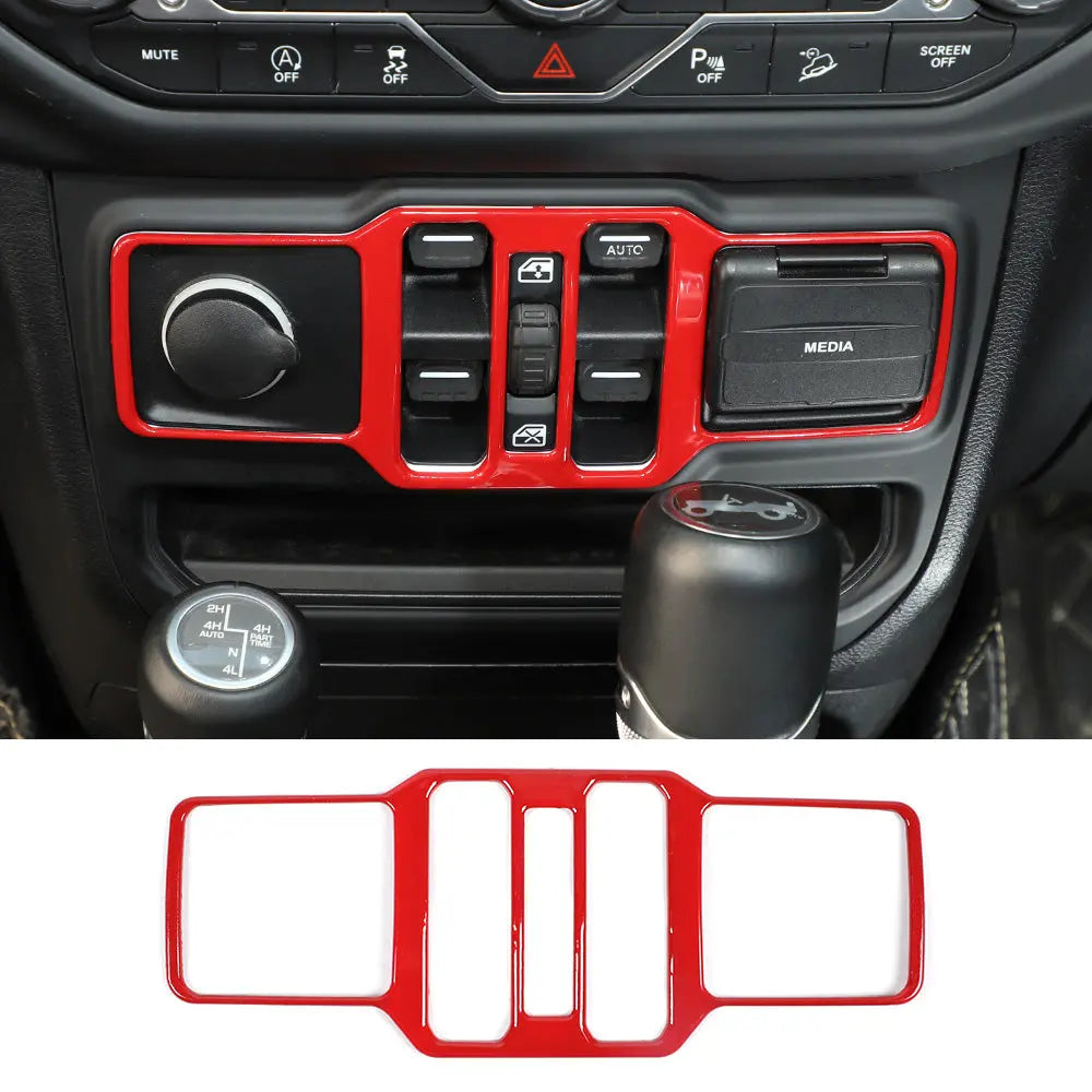 For 2018-2023 Jeep Wrangler JL JLU Interior Trim Full Set Available Separately Red