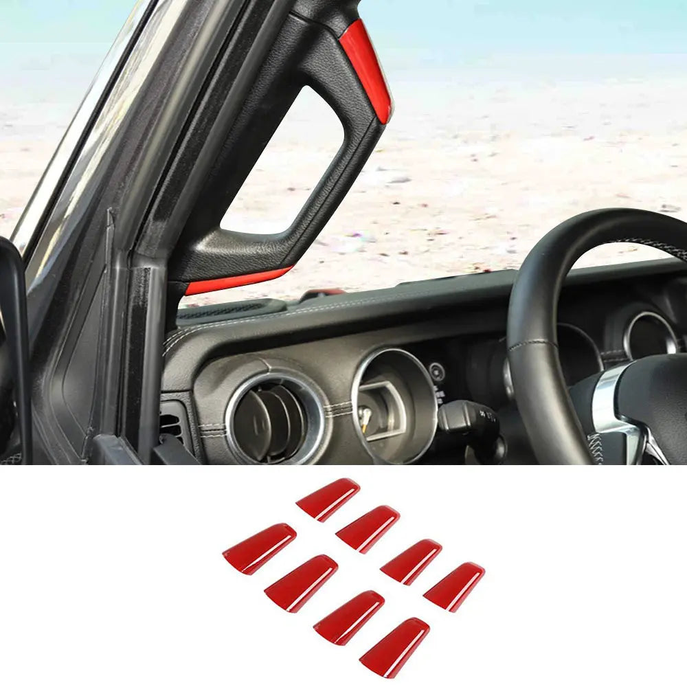 For 2018-2023 Jeep Wrangler JL JLU Interior Trim Full Set Available Separately Red