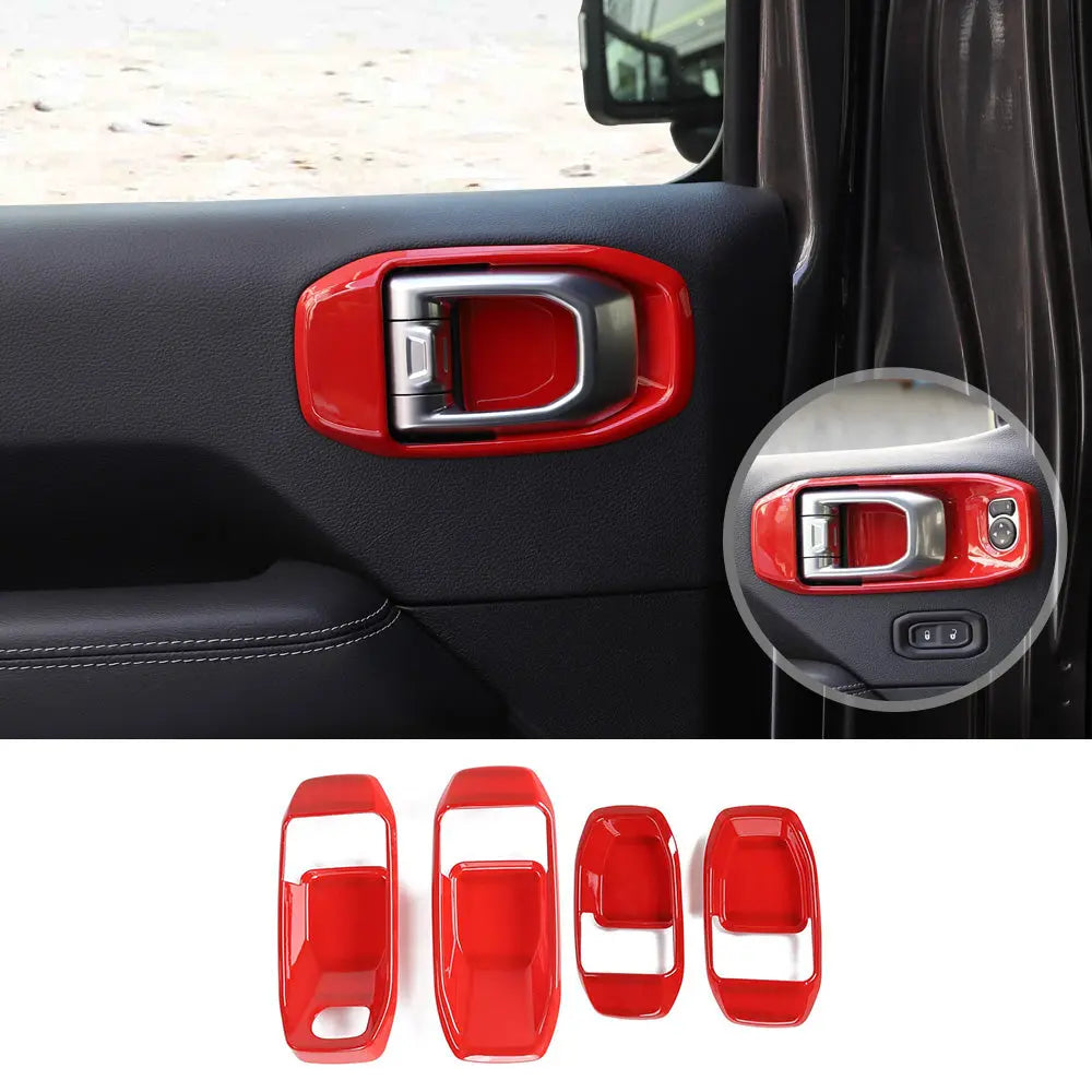 For 2018-2023 Jeep Wrangler JL JLU Interior Trim Full Set Available Separately Red
