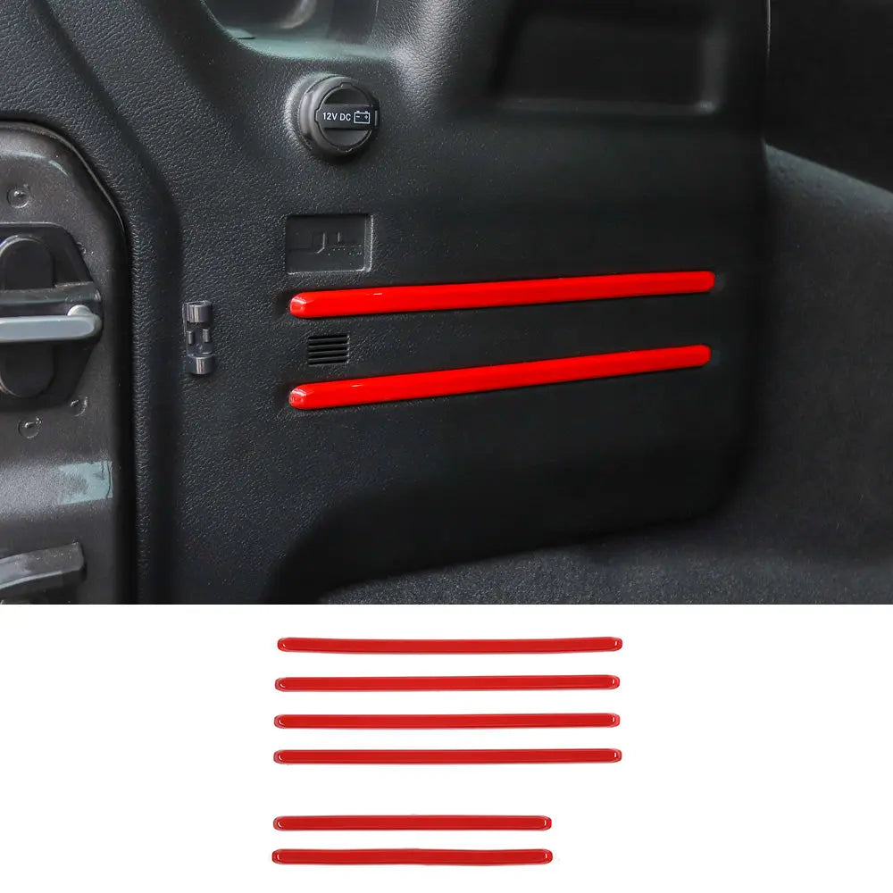 For 2018-2023 Jeep Wrangler JL JLU Interior Trim Full Set Available Separately Red
