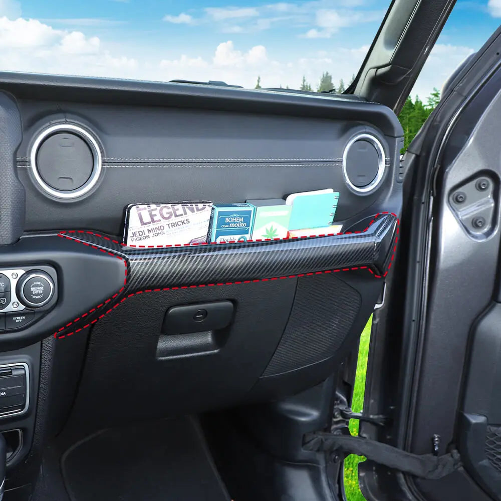 For 2018-2023 Jeep Wrangler JL JLU & Gladiator JT Co-Pilot Grab Bar Handle Storage Box Cover Trim