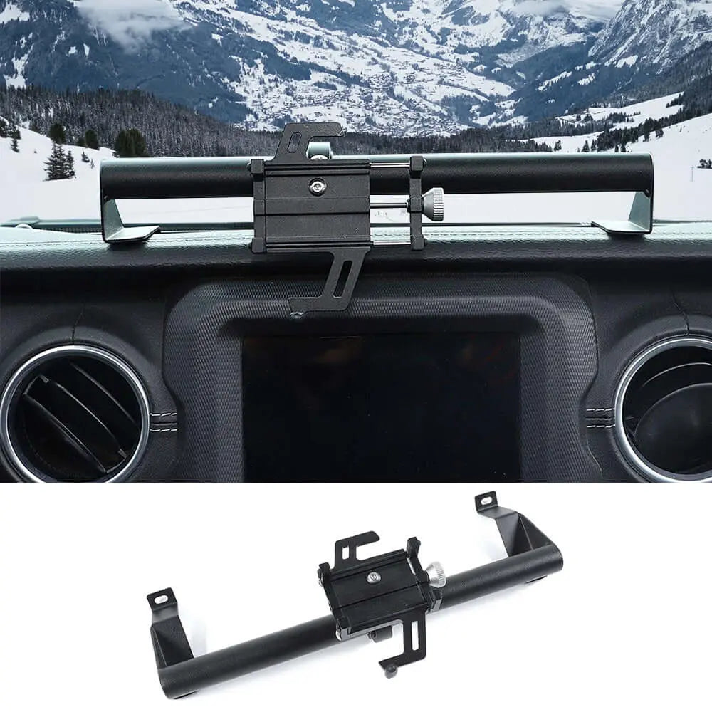 For 2018-2023 Jeep Wrangler JL JLU & Gladiator JT Dashboard Bar Phone Holder, Rugged Heavy Duty Cell Mount
