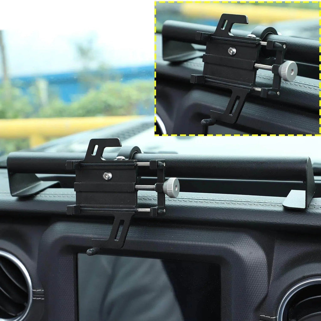 For 2018-2023 Jeep Wrangler JL JLU & Gladiator JT Dashboard Bar Phone Holder, Rugged Heavy Duty Cell Mount