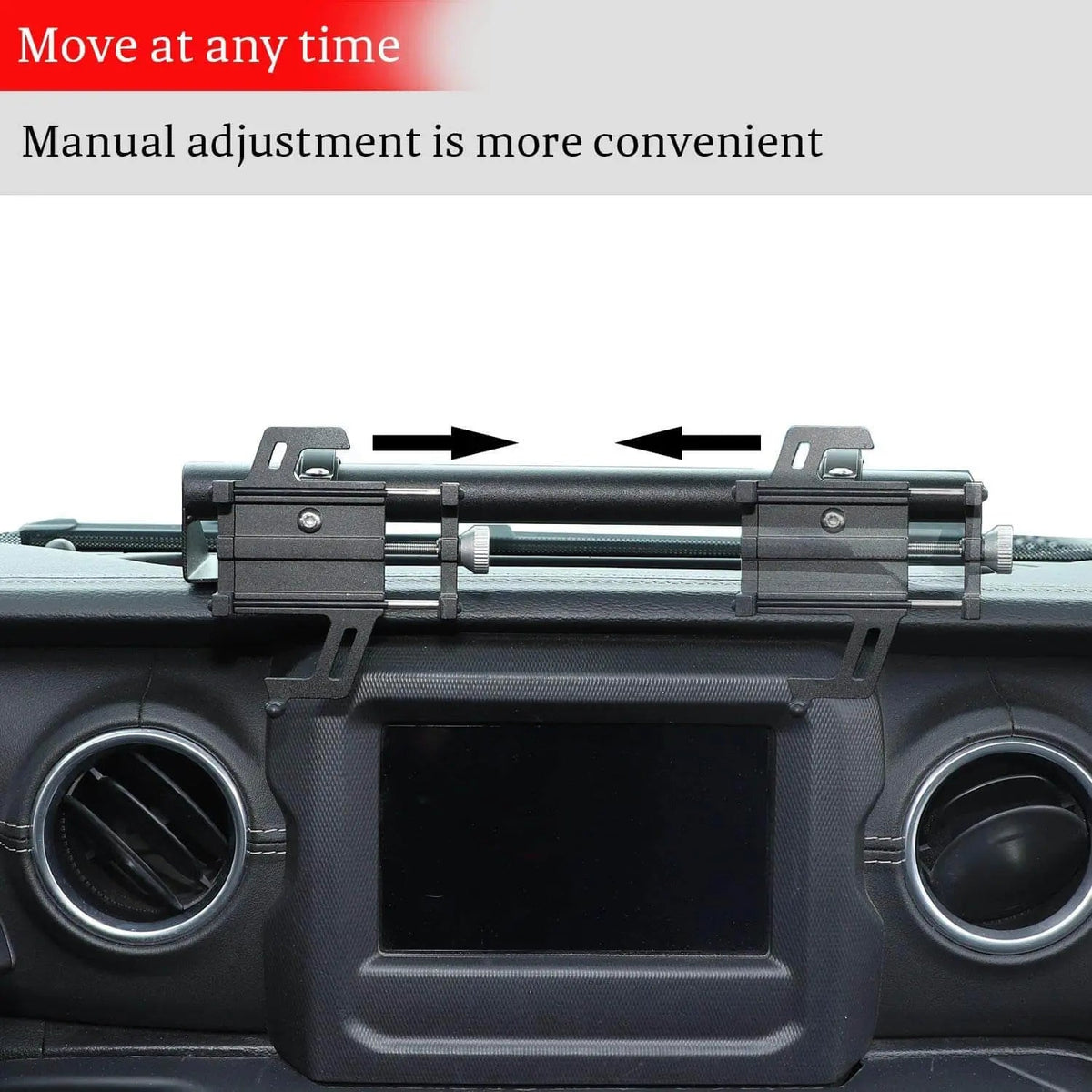For 2018-2023 Jeep Wrangler JL JLU & Gladiator JT Dashboard Bar Phone Holder, Rugged Heavy Duty Cell Mount