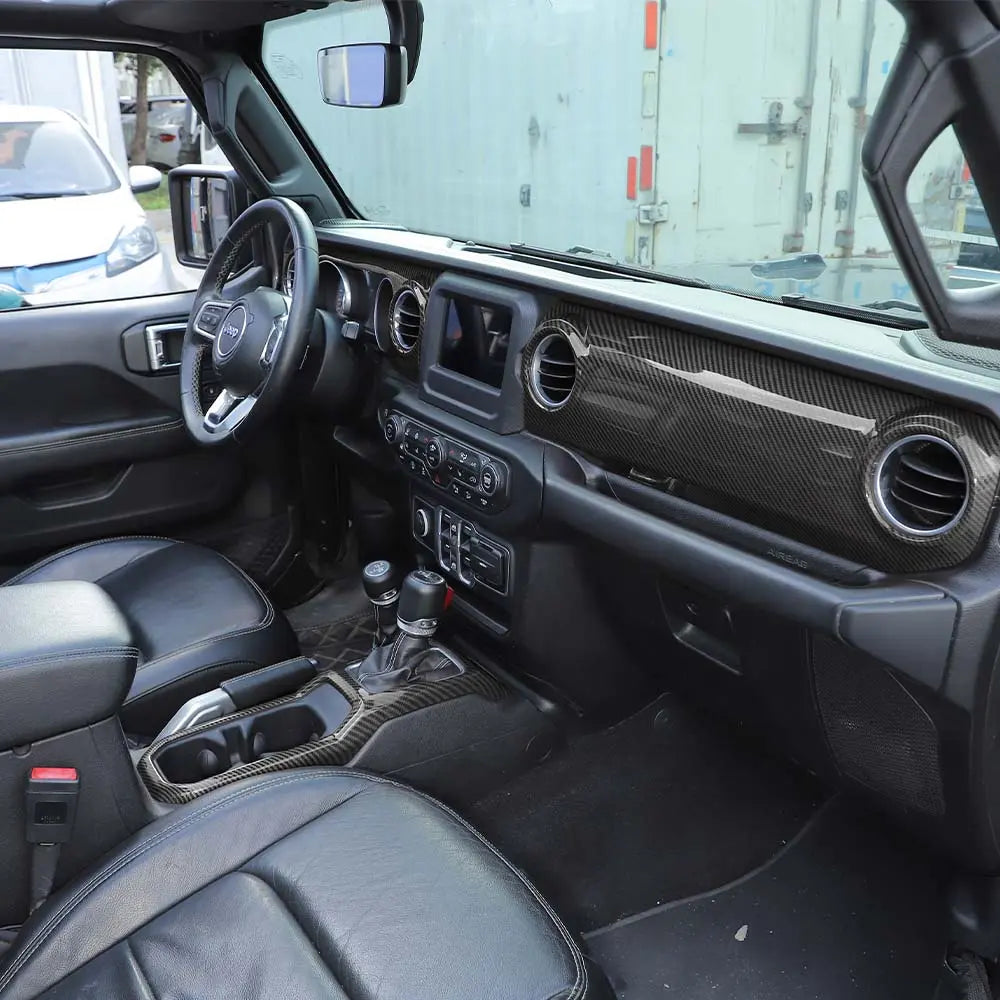 For 2018-2023 Jeep Wrangler JL JLU & Gladiator JT Dashboard Control Console Trim Panel Cover Decor