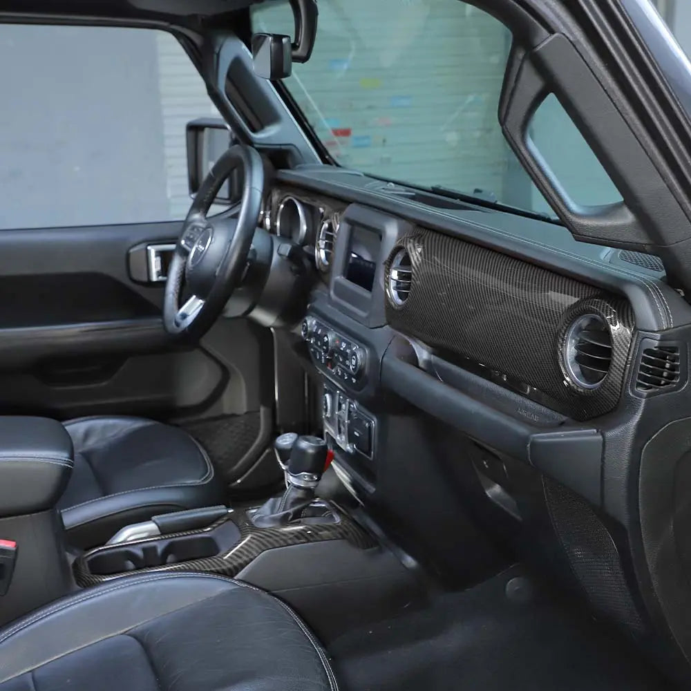 For 2018-2023 Jeep Wrangler JL JLU & Gladiator JT Dashboard Control Console Trim Panel Cover Decor