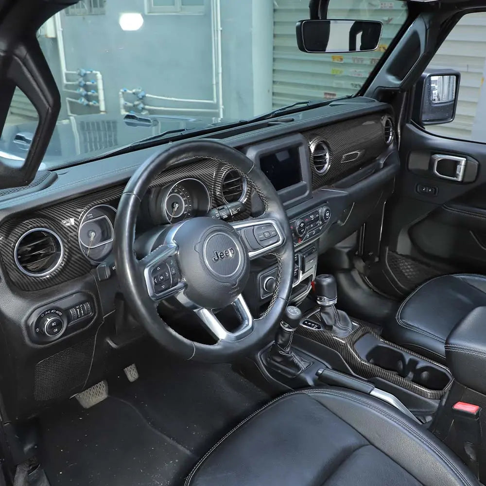 For 2018-2023 Jeep Wrangler JL JLU & Gladiator JT Dashboard Control Console Trim Panel Cover Decor