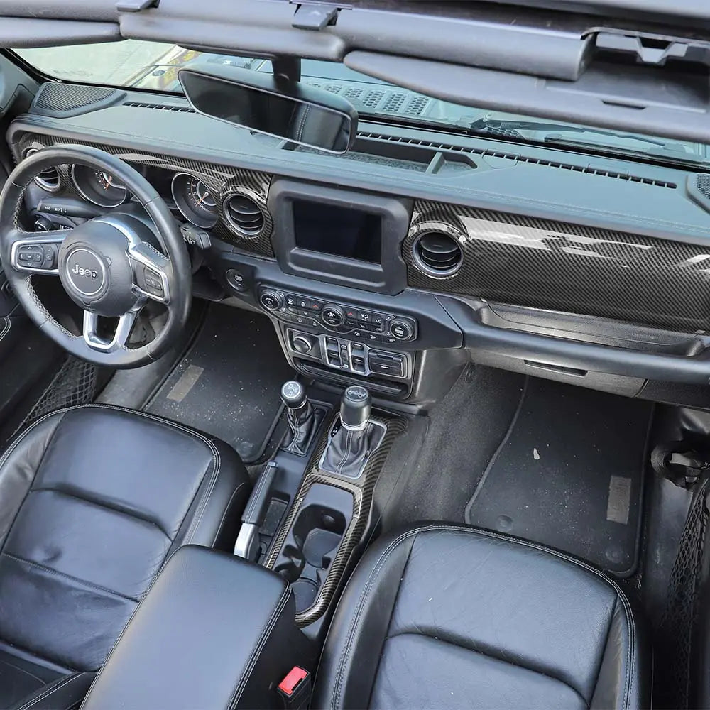 For 2018-2023 Jeep Wrangler JL JLU & Gladiator JT Dashboard Control Console Trim Panel Cover Decor