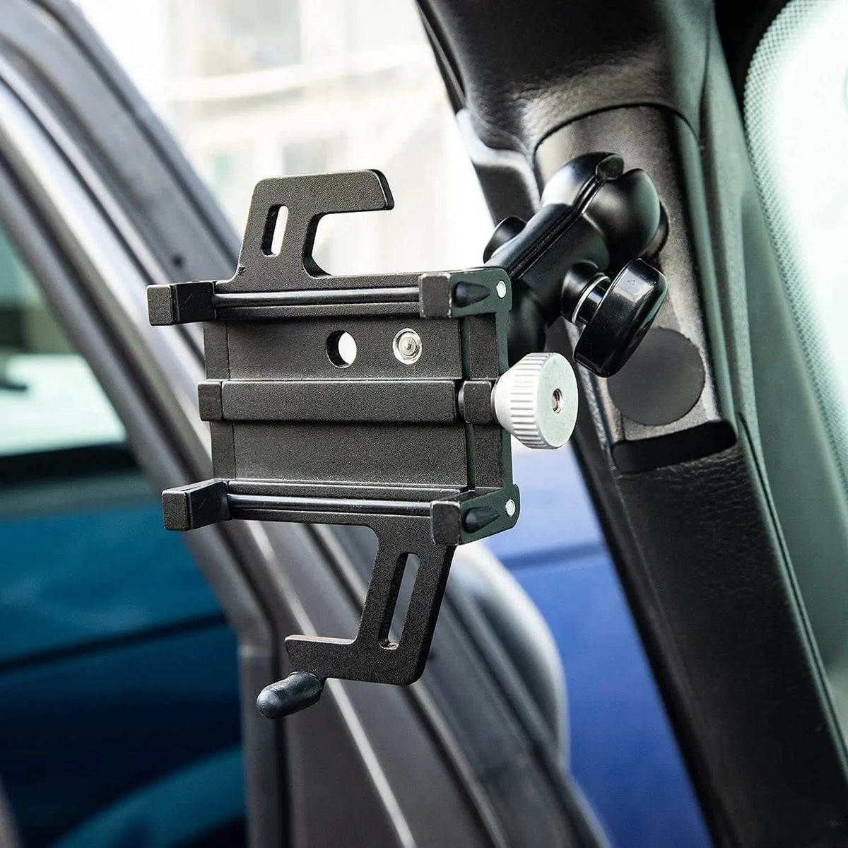 For 2018-2023 Jeep Wrangler JL JLU & Gladiator JT A-Pillar Grab Handle Adjustable Metal Phone Holder Anti-Shake Phone Mount