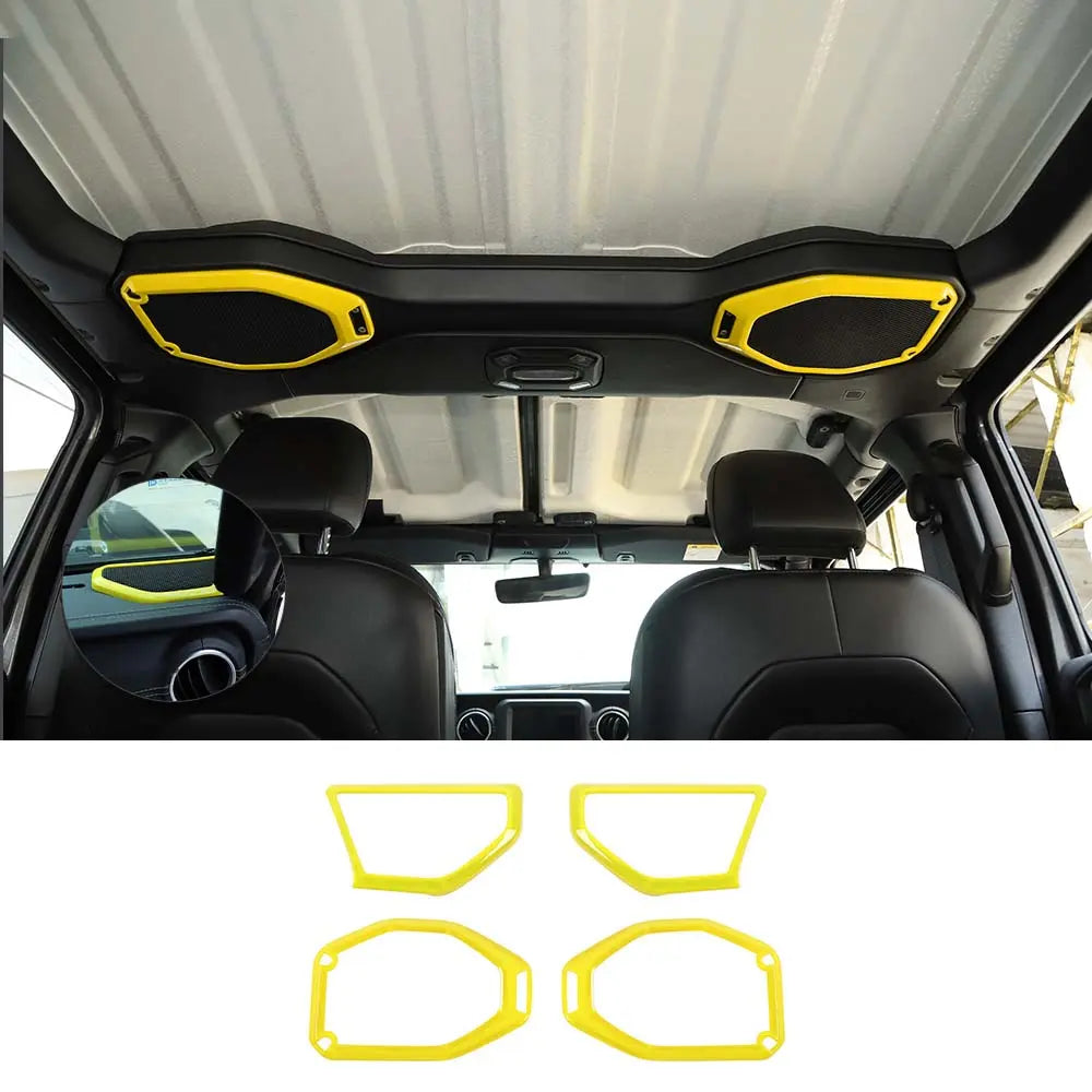 For 2018-2023 Jeep Wrangler JL JLU & Gladiator JT Roof & A-Pillar Speaker Cover Trim Kit