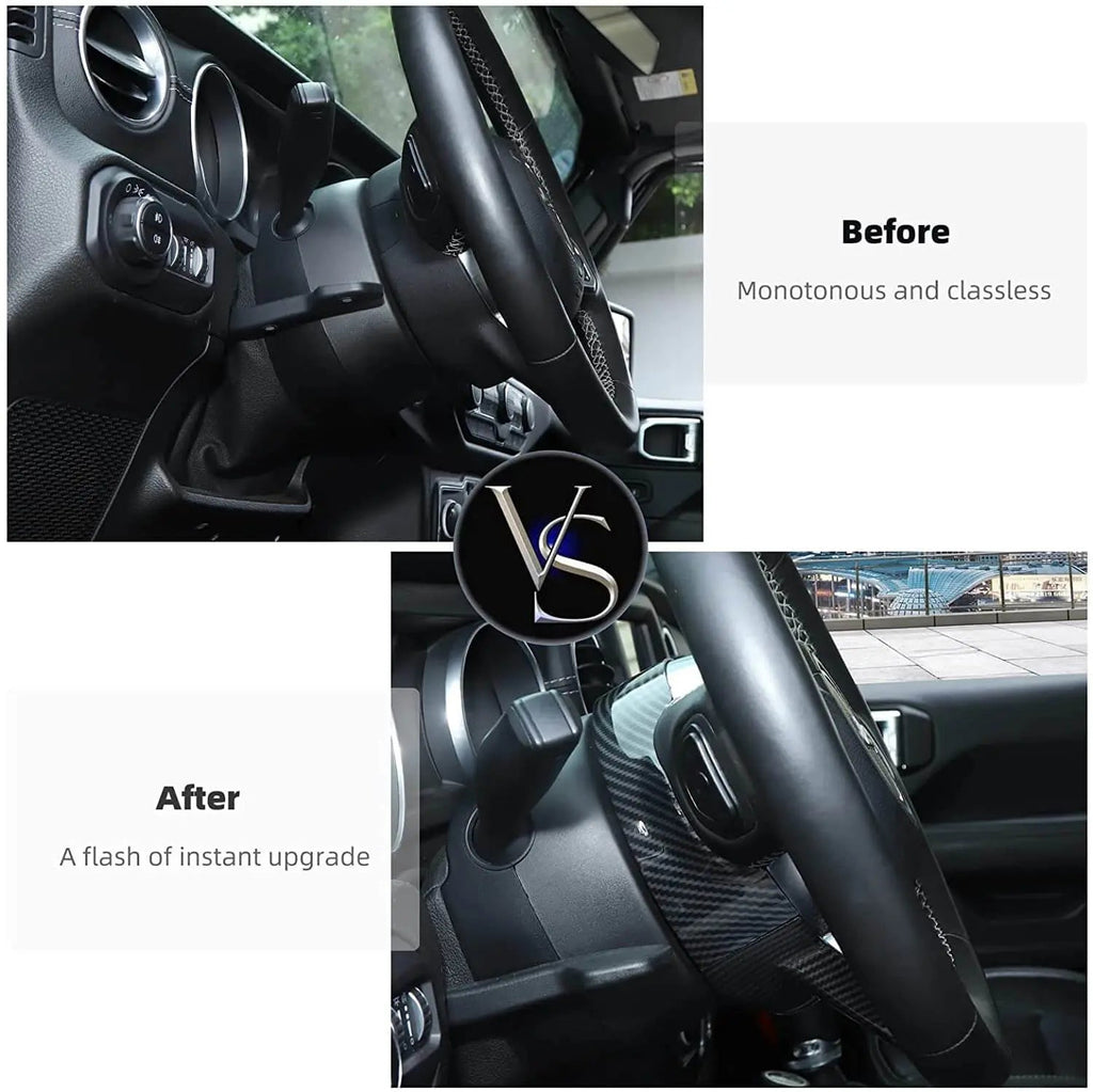 For 2018+ Jeep Wrangler JL JLU & Gladiator JT Steering Wheel Upper Base Trim Cover