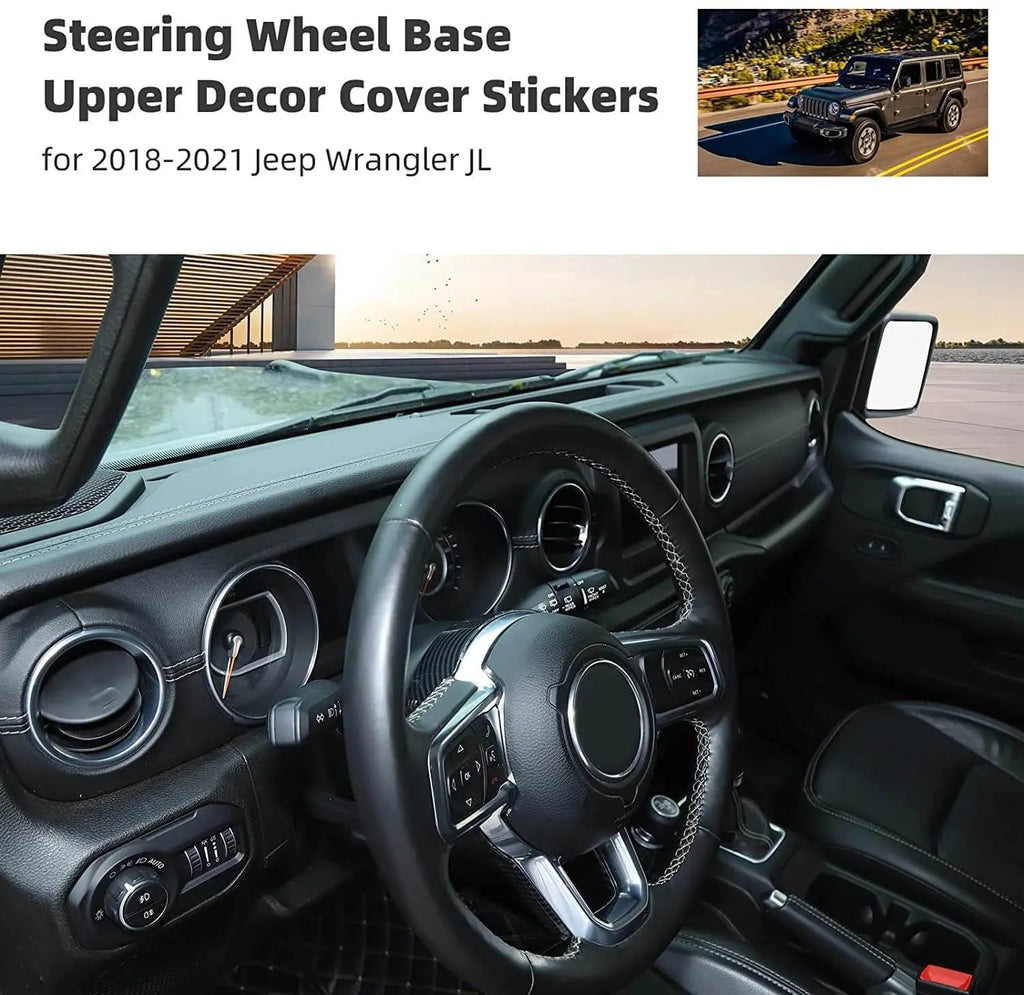 For 2018+ Jeep Wrangler JL JLU & Gladiator JT Steering Wheel Upper Base Trim Cover