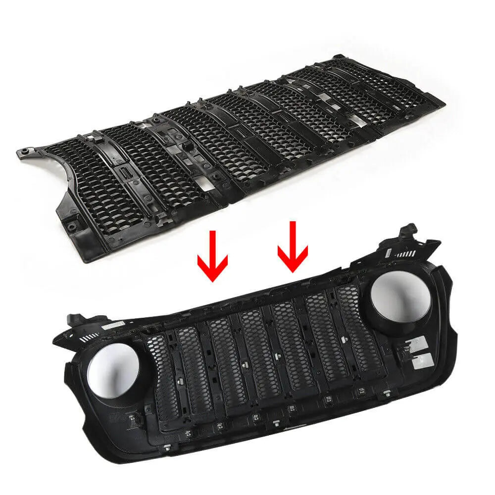 For 2018-2023 Jeep Wrangler JL JLU& Gladiator JT Front Grille Insert Mesh Cover Black