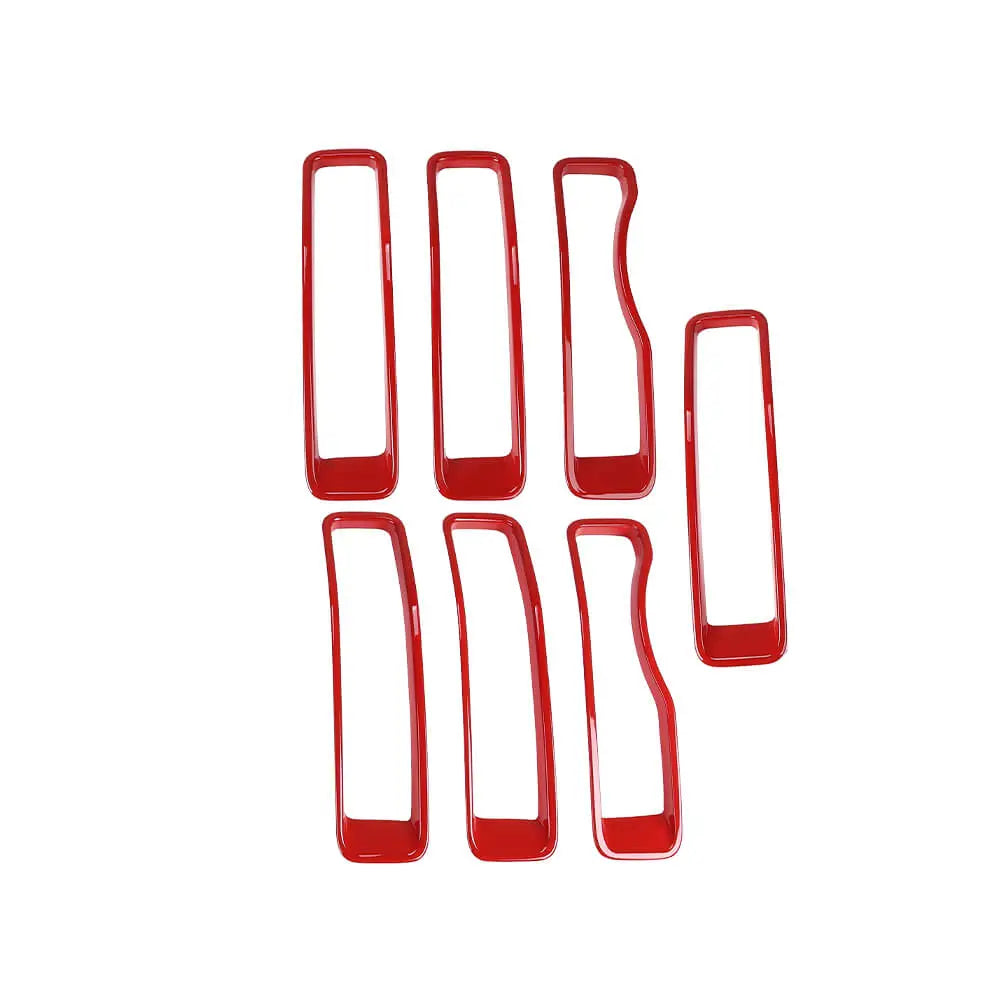 For 2018-2023 Jeep Wrangler JL Rubicon Sahara Front Grille Inserts Ring Trim（Does Not Fit 4XE Variants）