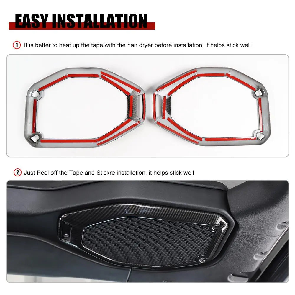 For 2018-2023 Jeep Wrangler JL Rubicon A-pillar &Roof &Trunk Speaker Cover Trim Kit