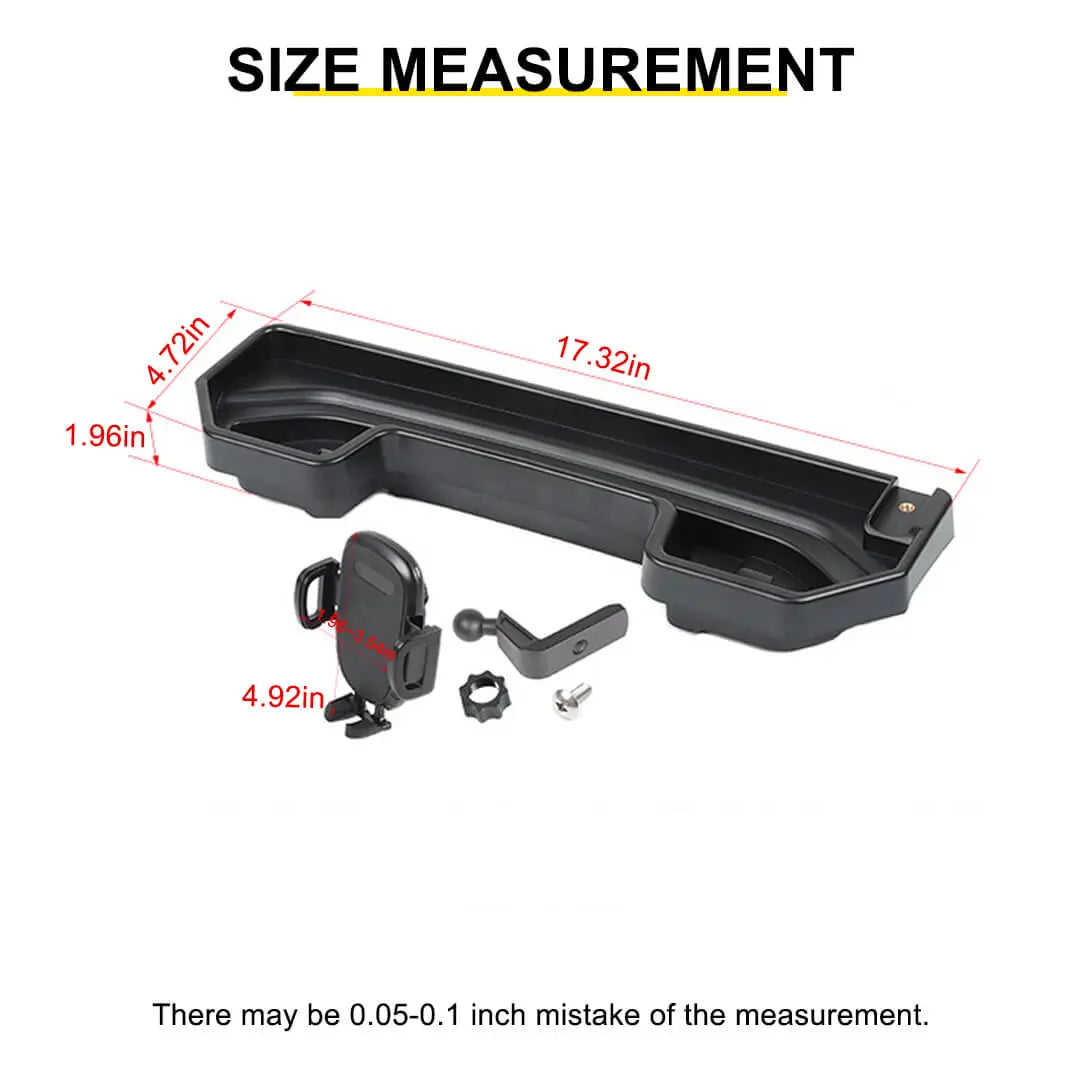 For 2018-2023 Jeep Wrangler JL & Gladiator JT 4Xe Dash Phone Holder Mount Bracket Storage Tray (2 pcs)