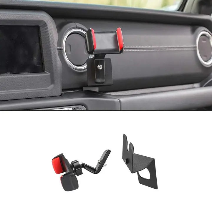 For 2018-2023 Jeep Wrangler JL & Gladiator JT Cell Phone Holder Walkie Talkie Stand Mount Bracket