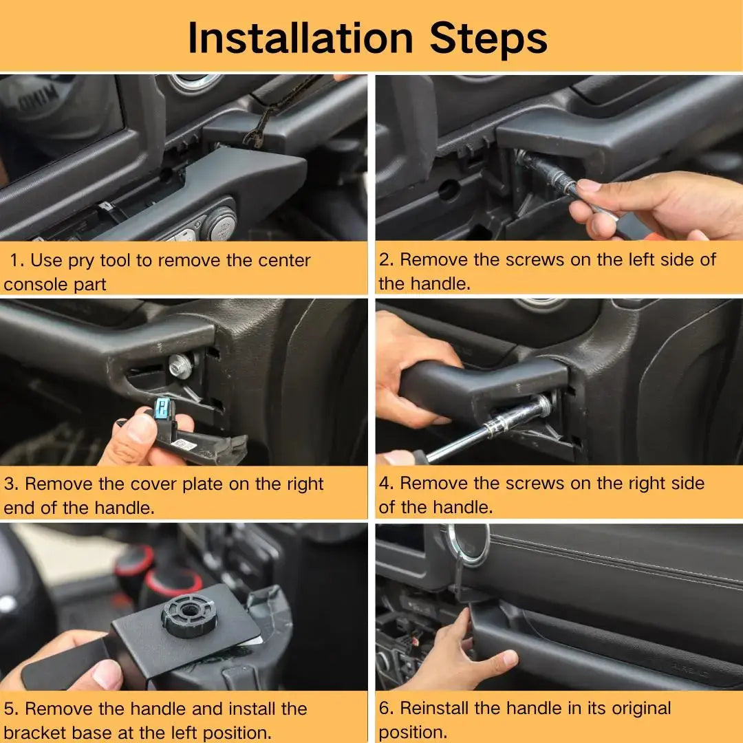 For 2018-2023 Jeep Wrangler JL & Gladiator JT Cell Phone Holder Walkie Talkie Stand Mount Bracket