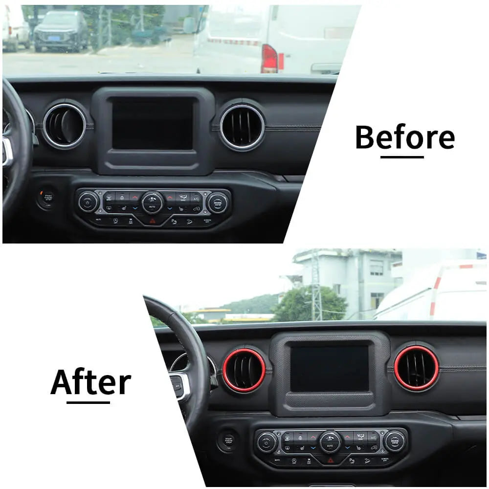 For 2018-2023 Jeep Wrangler JL & Gladiator JT Dashboard Air Conditioning Vents Cover Ring Trim Aluminum Alloy