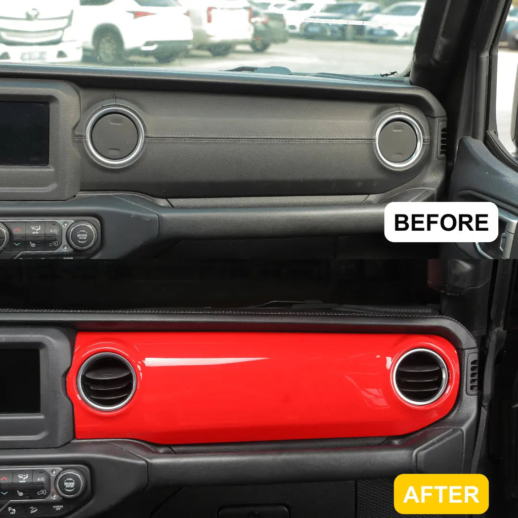 For 2018-2023 Jeep Wrangler JL & Gladiator JT Dashboard Gear Shift Panel Trim Cover Kit