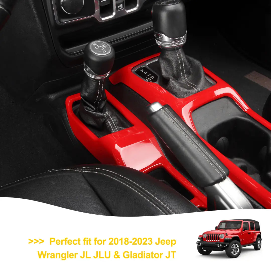For 2018-2023 Jeep Wrangler JL & Gladiator JT Dashboard Gear Shift Panel Trim Cover Kit
