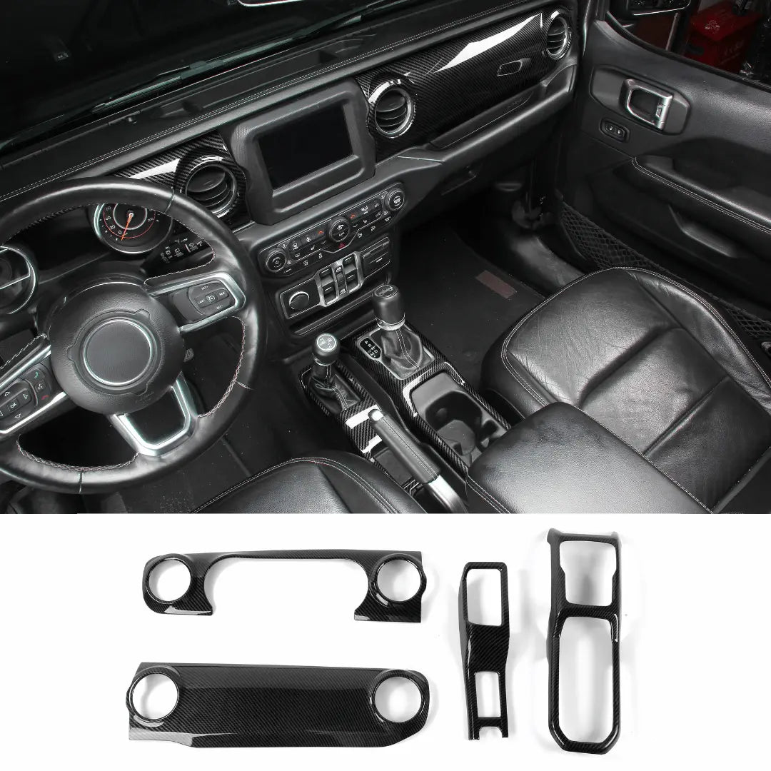 For 2018-2023 Jeep Wrangler JL & Gladiator JT Dashboard Gear Shift Panel Trim Cover Kit
