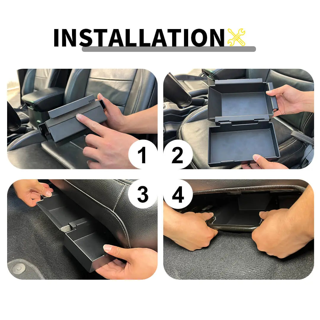 For 2018-2023 Jeep Wrangler JL & Gladiator JT Front Seat Storage Pockets Bottom Tray Organizer Box (2 pcs)