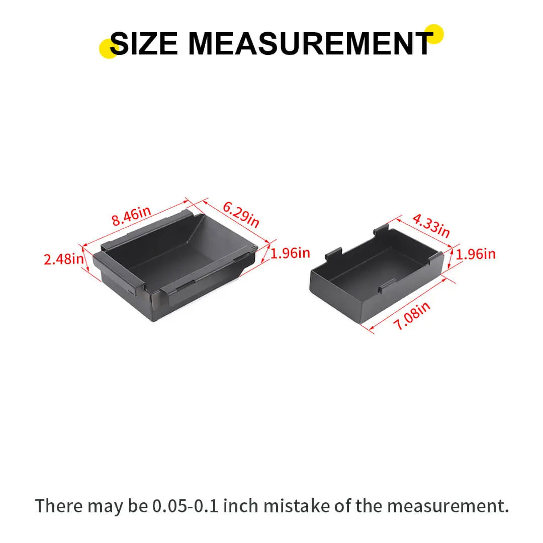 For 2018-2023 Jeep Wrangler JL & Gladiator JT Front Seat Storage Pockets Bottom Tray Organizer Box (2 pcs)