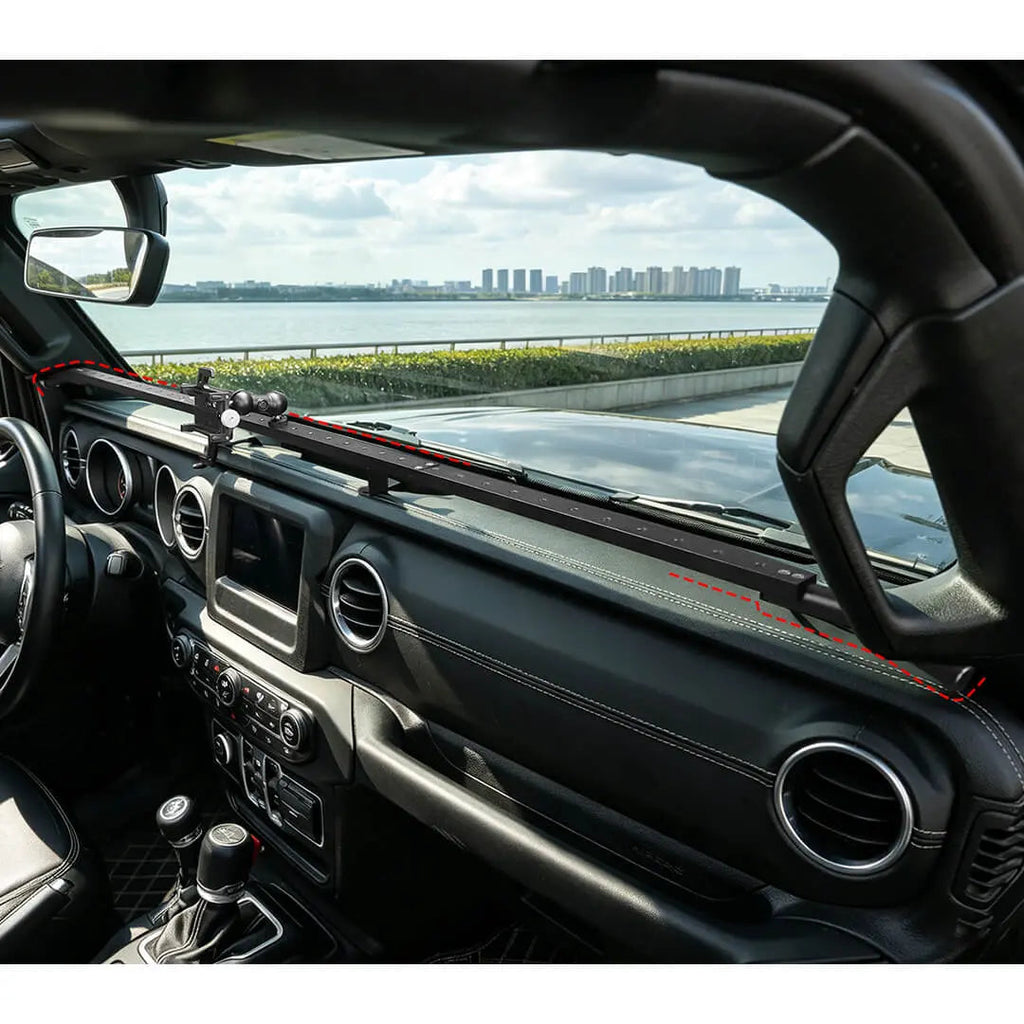 For 2018-2023 Jeep Wrangler JL & Gladiator JT Interior Center Console Dash Extended Mount Phone Holder Bracket