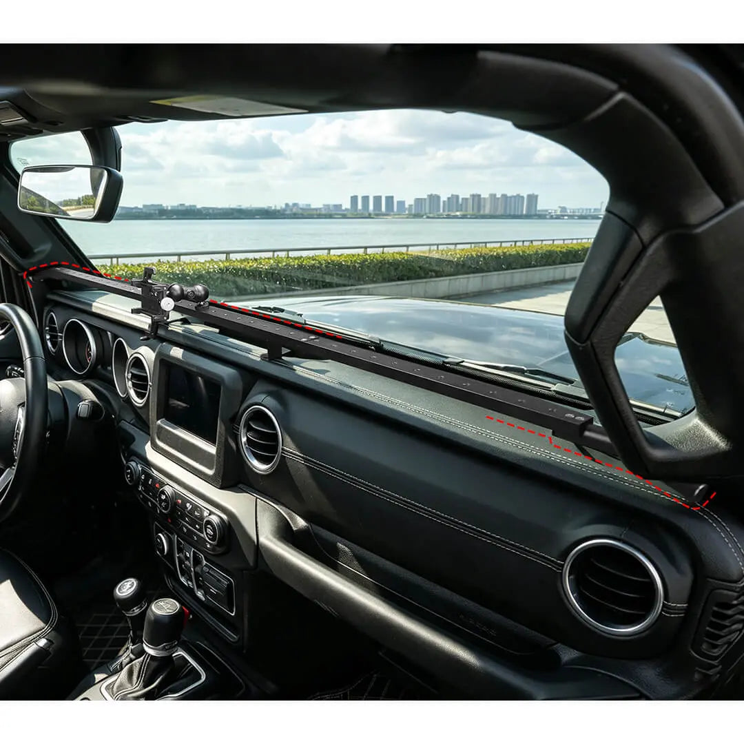 For 2018-2023 Jeep Wrangler JL & Gladiator JT Interior Center Console Dash Extended Mount Phone Holder Bracket