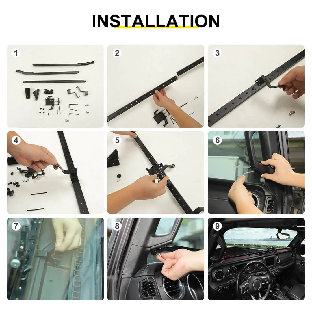 For 2018-2023 Jeep Wrangler JL & Gladiator JT Interior Center Console Dash Extended Mount Phone Holder Bracket