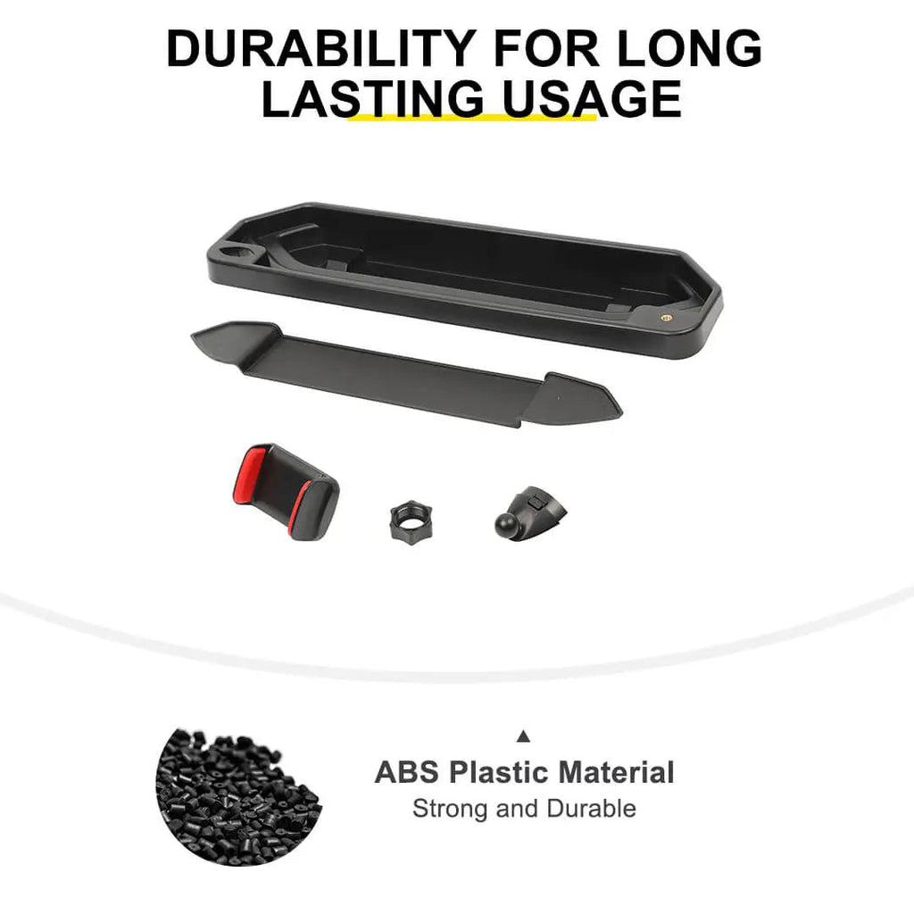 For 2018-2023 Jeep Wrangler JL & Gladiator JT Interior Center Console Dash Panel Storage Box Tray Mount Phone Holder