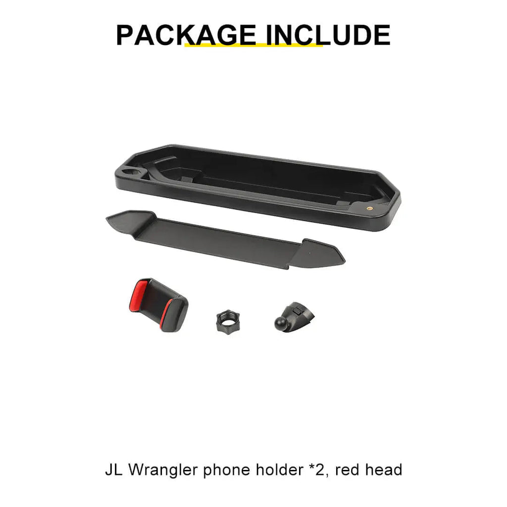For 2018-2023 Jeep Wrangler JL & Gladiator JT Interior Center Console Dash Panel Storage Box Tray Mount Phone Holder