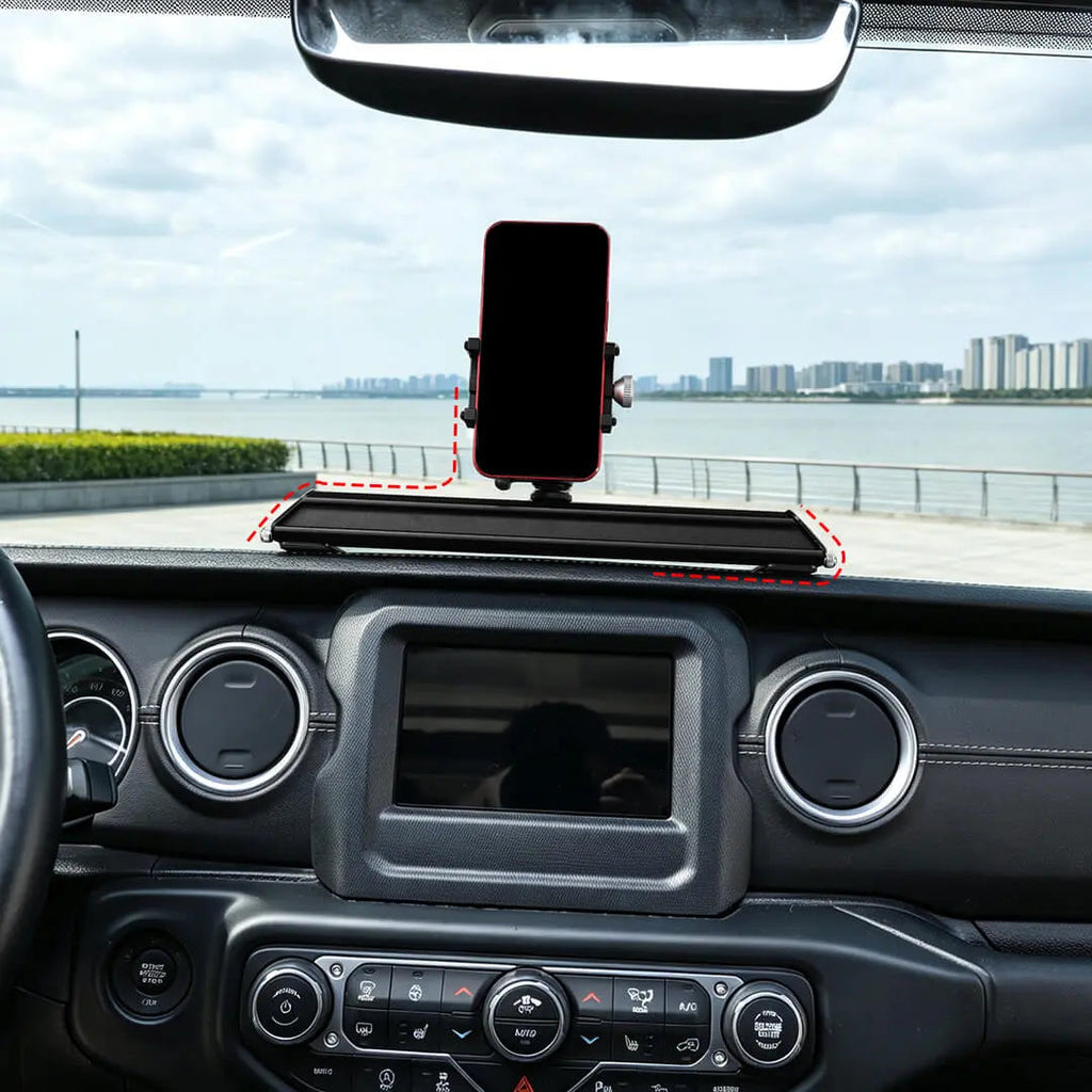 For 2018-2023 Jeep Wrangler JL & Gladiator JT Interior Center Console Dash Phone Holder Mount Bracket