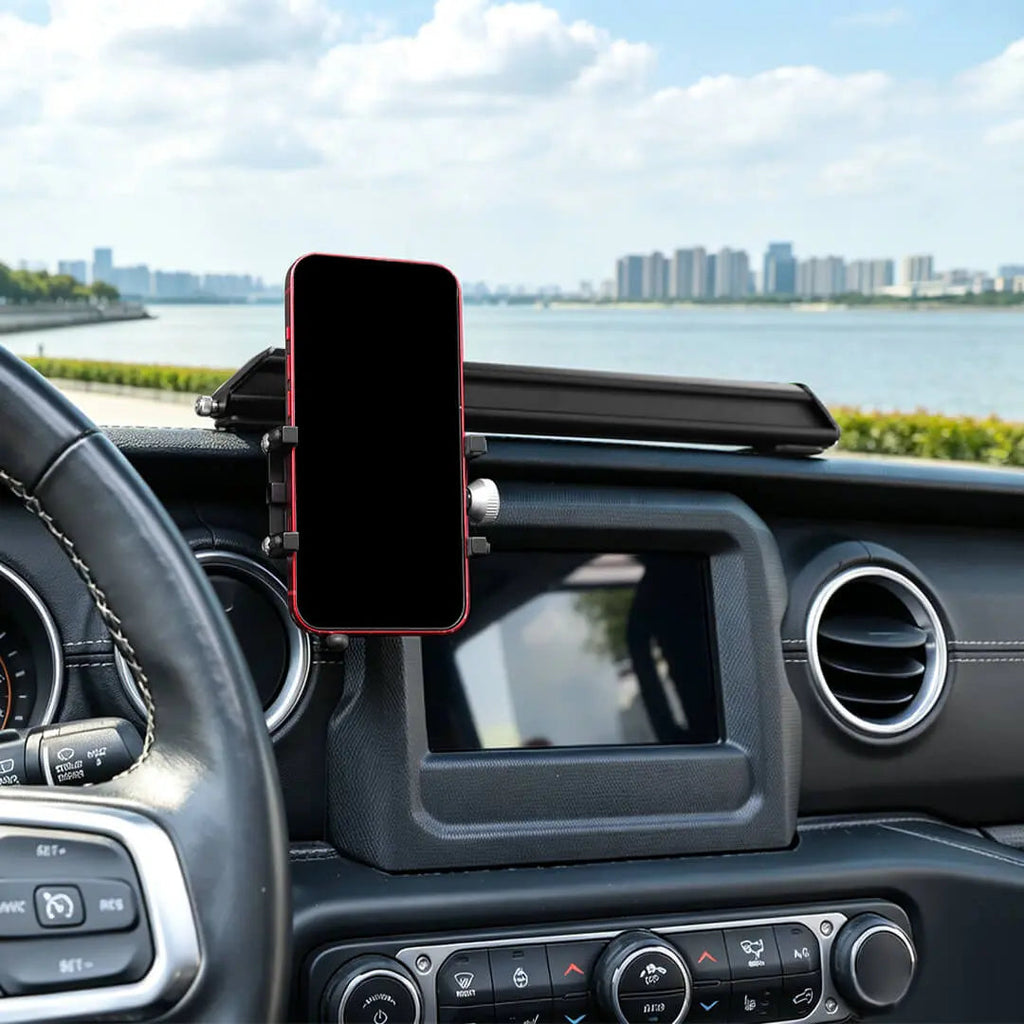 For 2018-2023 Jeep Wrangler JL & Gladiator JT Interior Center Console Dash Phone Holder Mount Bracket
