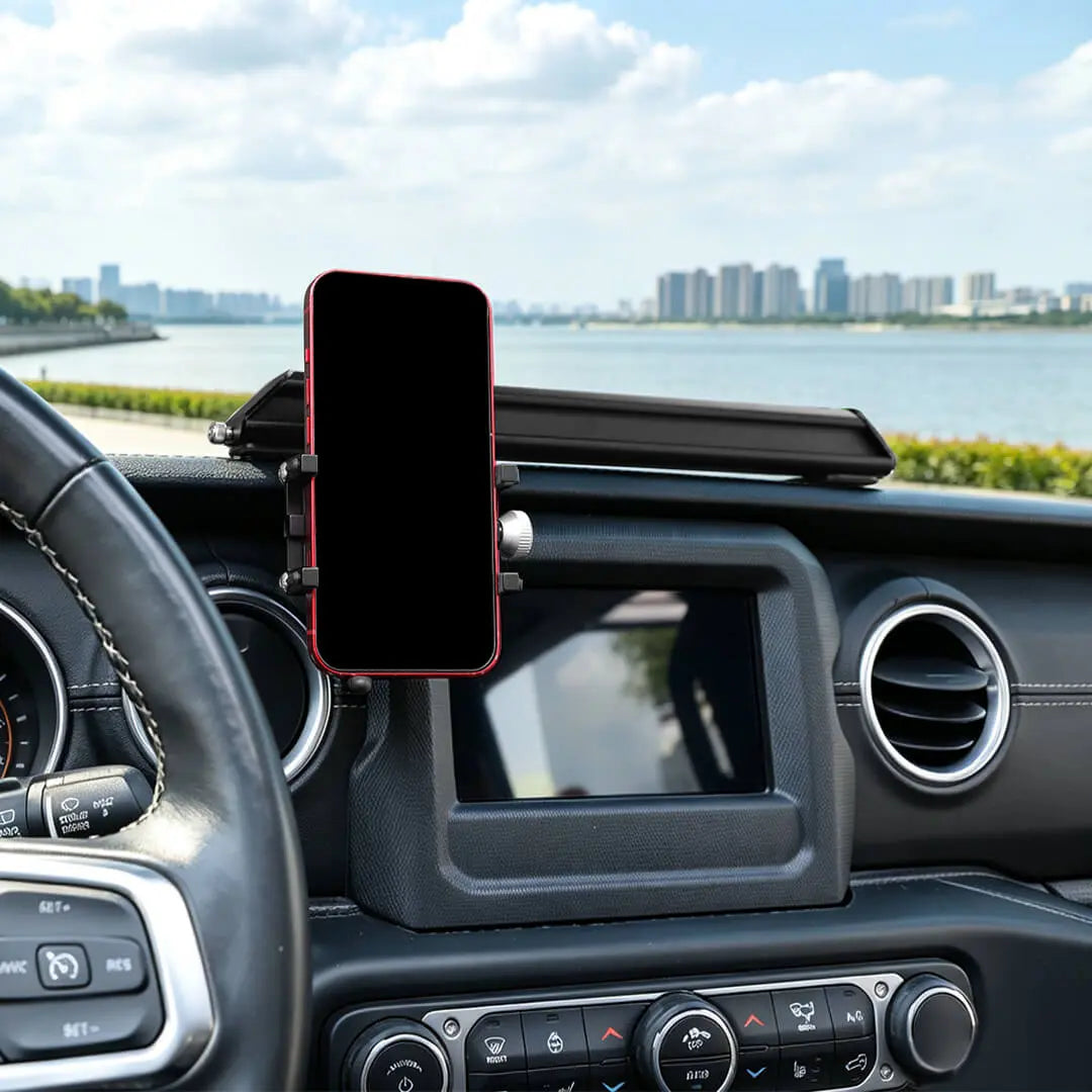 For 2018-2023 Jeep Wrangler JL & Gladiator JT Interior Center Console Dash Phone Holder Mount Bracket