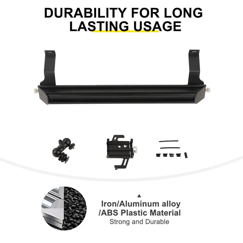 For 2018-2023 Jeep Wrangler JL & Gladiator JT Interior Center Console Dash Phone Holder Mount Bracket