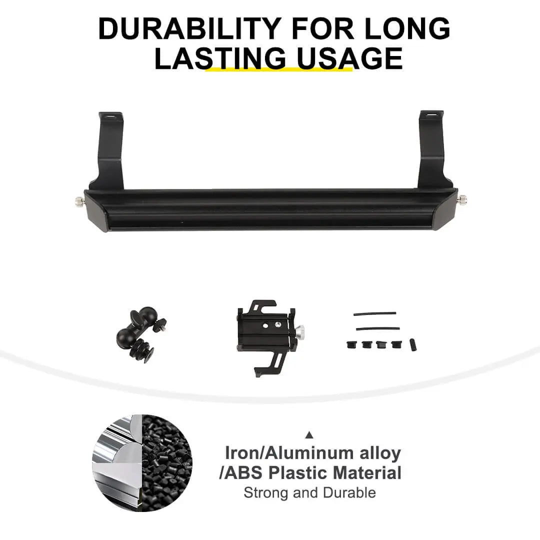 For 2018-2023 Jeep Wrangler JL & Gladiator JT Interior Center Console Dash Phone Holder Mount Bracket