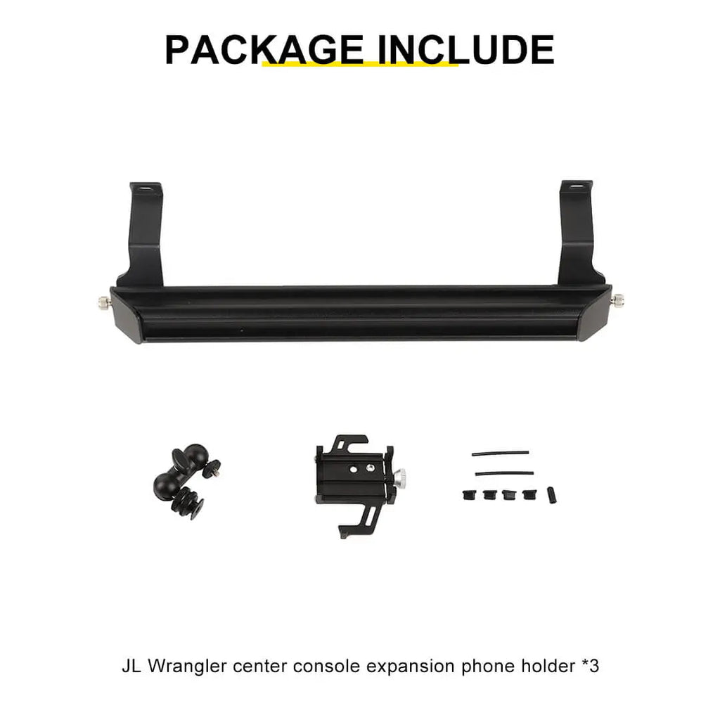 For 2018-2023 Jeep Wrangler JL & Gladiator JT Interior Center Console Dash Phone Holder Mount Bracket