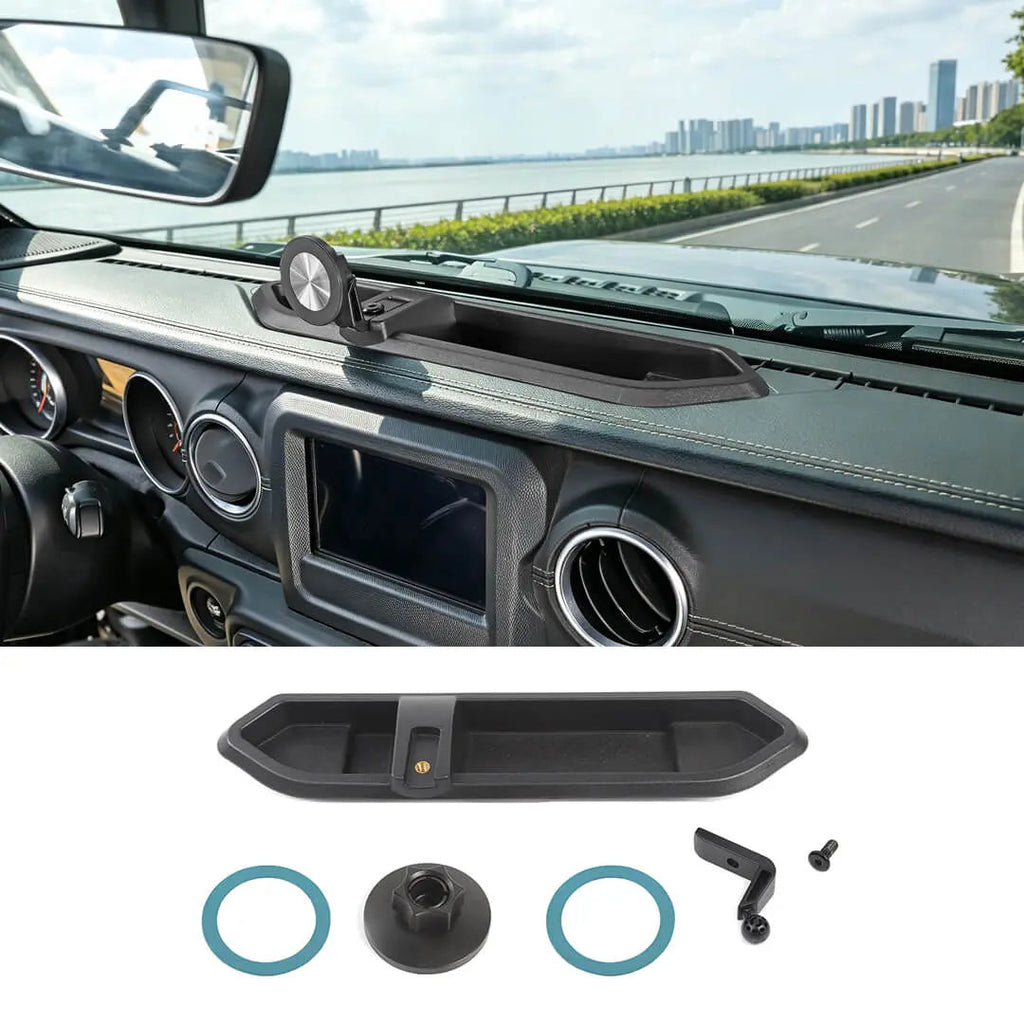 For 2018-2023 Jeep Wrangler JL & Gladiator JT Interior Center Console Magnetic Phone Mount Holder Bracket