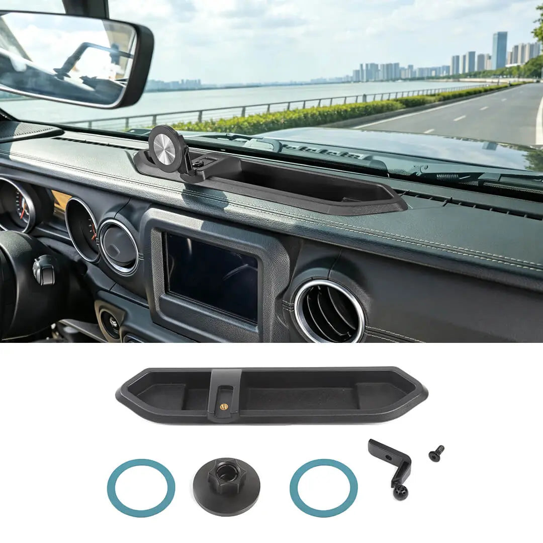 For 2018-2023 Jeep Wrangler JL & Gladiator JT Interior Center Console Magnetic Phone Mount Holder Bracket