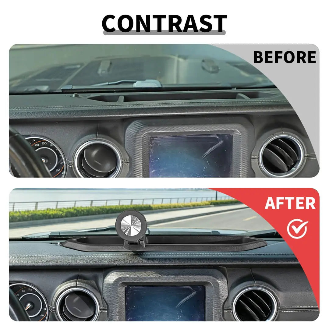 For 2018-2023 Jeep Wrangler JL & Gladiator JT Interior Center Console Magnetic Phone Mount Holder Bracket
