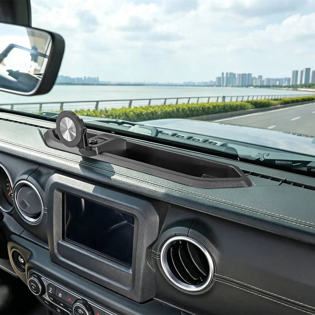 For 2018-2023 Jeep Wrangler JL & Gladiator JT Interior Center Console Magnetic Phone Mount Holder Bracket