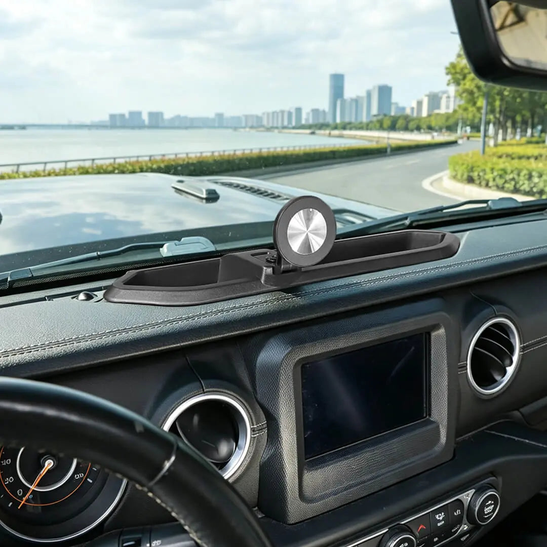 For 2018-2023 Jeep Wrangler JL & Gladiator JT Interior Center Console Magnetic Phone Mount Holder Bracket